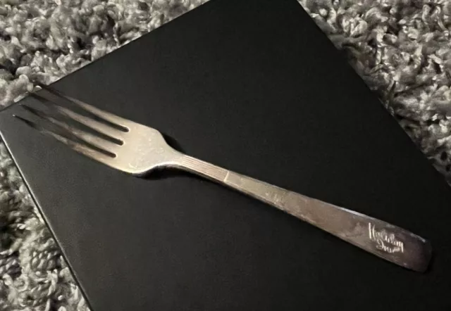 Vintage 1970s Holiday Inn Hotel Motel Silverware Fork Oneida Hotel Plate Silver