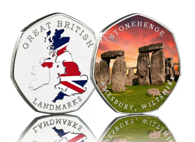 STONEHENGE Full Colour Silver Commemorative GREAT BRITISH LANDMARKS Series 2020