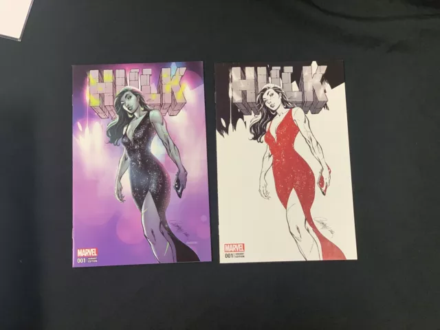 Hulk #1 Marvel 2017 ComicXposure Variants J Scott Campbell She-hulk Reg/sketch