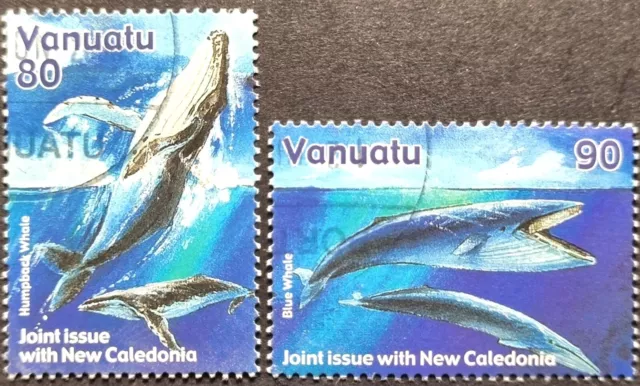 VANUATU 2001 Whales - Joint Issue With New Caledonia Used Stamps as Per Photos