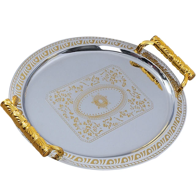 Lot De 12 Assiettes De Présentation (charger Plates) En Métal Doré - Diamètre 13 Pouces, Miroir | Pour Mariage, Réception