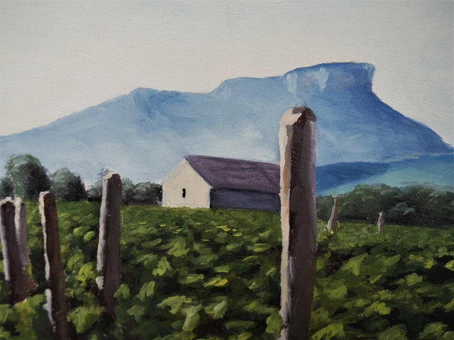 tableau signé Marro: les vignes 4