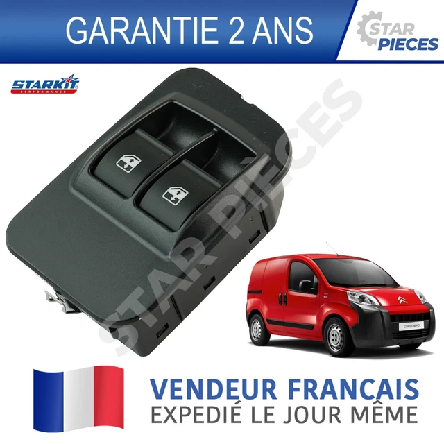 Botón De Elevalunas Izquierdo Delantero Para CITROËN Nemo, FIAT Fiorino/Qubo, PEUGEOT Bipper