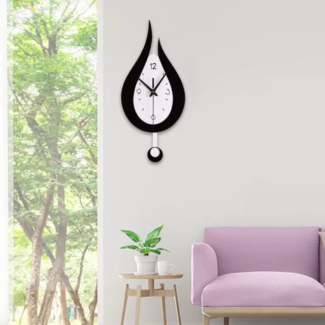 Modern Acrylic Pendulum Waterdrop Wall Clock Wall Hanging Silent Clock Home 3