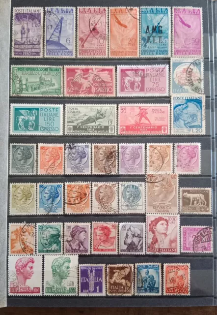 ITALY - Mixed Lot of 41 Stamps Most Good Used Nice Lot (4).