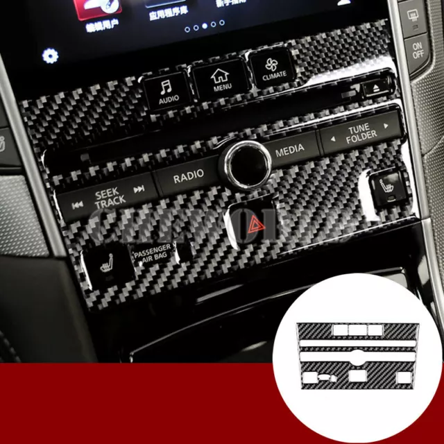Für Audi Q3 8U Karbonfaser Innen Mittelkonsole GPS Navigation Navi  Rahmen（12-17）