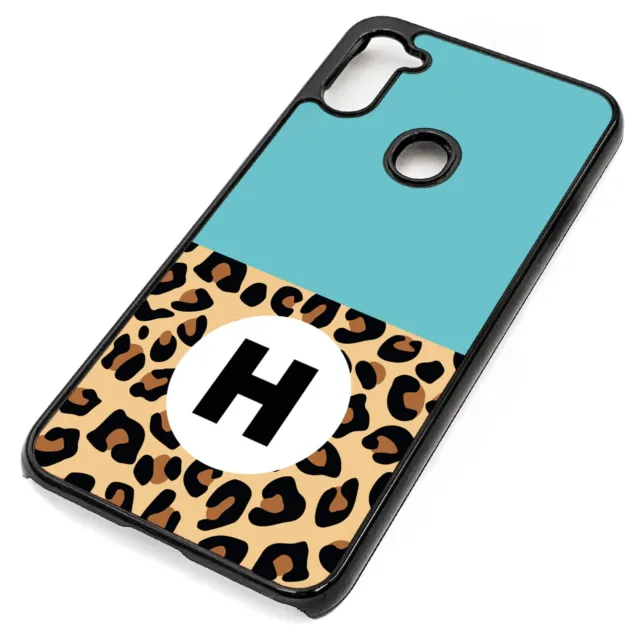 Printed Plastic Clip Phone Case Cover Huawei - TEAL Personalised Half Leopard