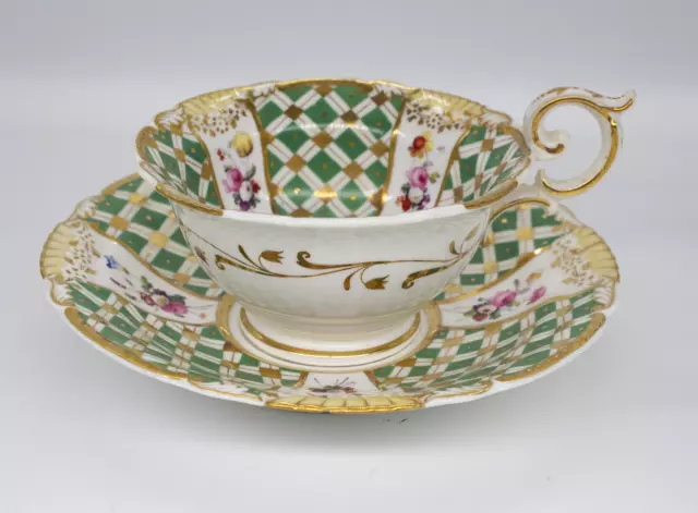 Rare Porcelain Teacup & Saucer (c1830) Davenport English Teacup