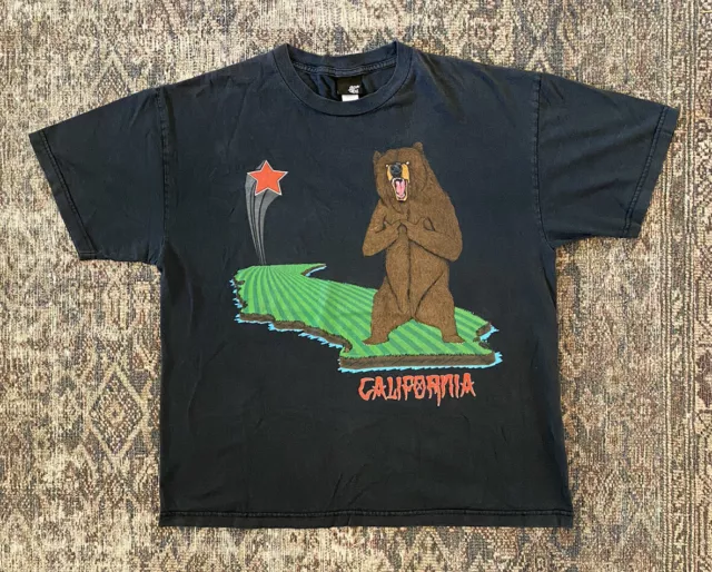 VINTAGE NO FEAR So Cal T Shirt Sz (S) Crew Neck 90's Y2K Double