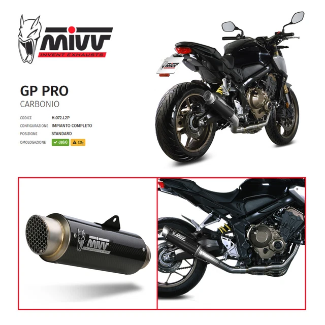 MIVV POT D'ECHAPPEMENT Homologue Nocat Mk3 Carbon Benelli 502C 502-C