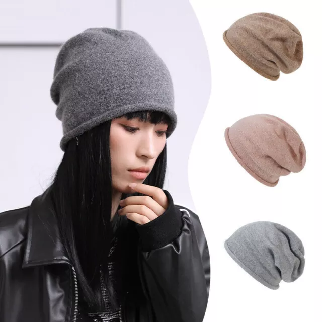 Mode Warmer Hut Beanie Mütze Einfarbige Wintermütze für Damen und Herren