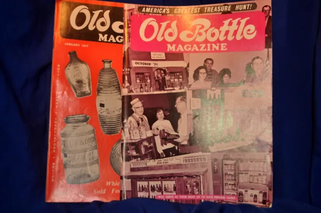 2 Vtg "Old Bottle Magazines" From The 1970S; Includes Articles, Identification