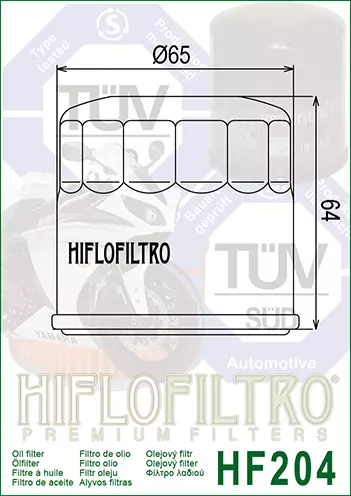 Hiflo Premium Oil Filter Hf204 2