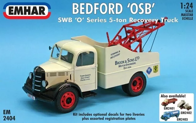 EMHAR 2404 - Bedford 'OSB' O Series SWB Recovery Truck1/24 Scale - T48 Post