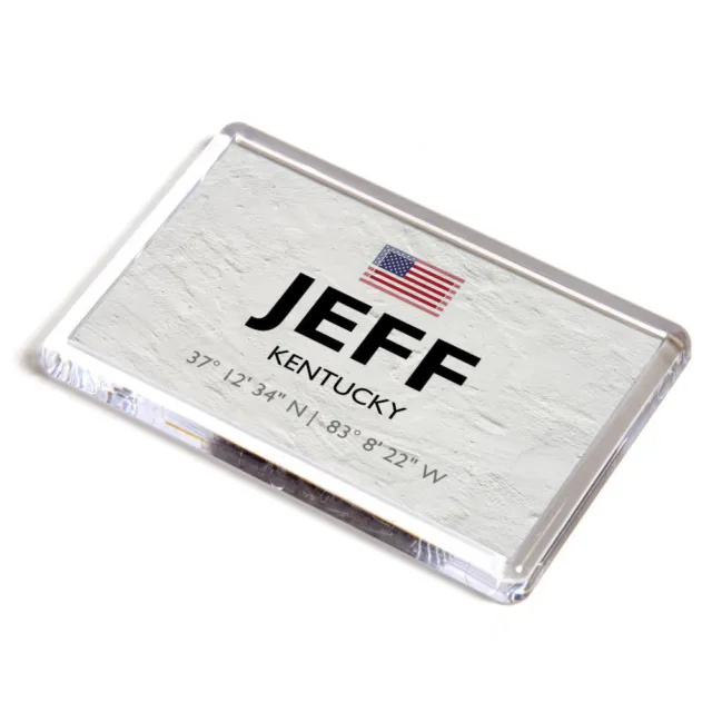 FRIDGE MAGNET - Jeff - Kentucky - USA - Lat/Long