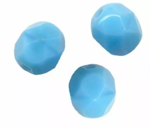 200  PERLES FACETTES DE BOHEME  4 mm  TURQUOISE