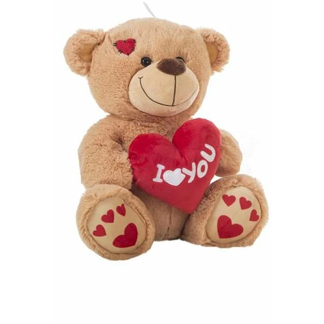 FLUFFY TOY I Love You Bear 35 cm Brown £39.80 PicClick UK