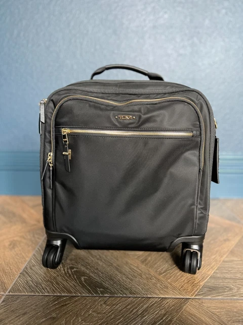 Tumi Osona Compact Carry-On Luggage, Black, 14"W x 16"H x 8.5"D