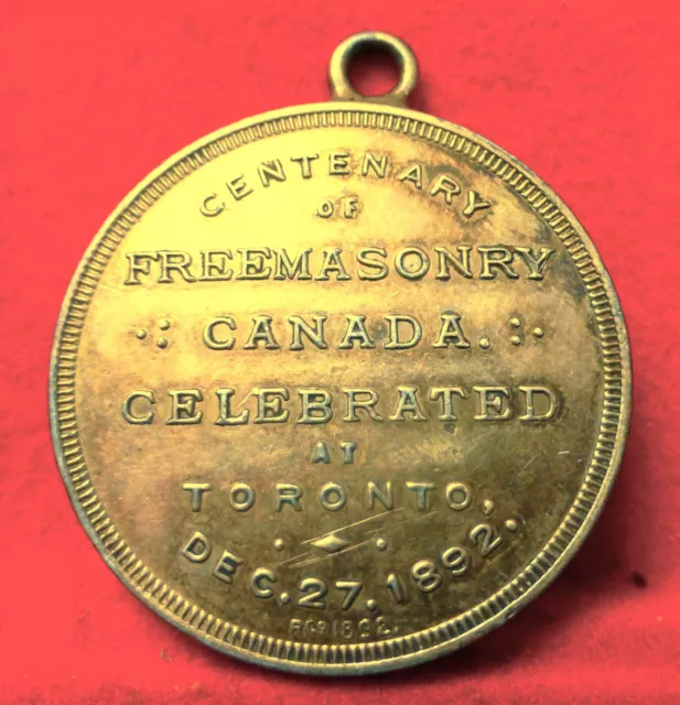 Centenary Freemasonry Canada Celebrated Toronto 1892