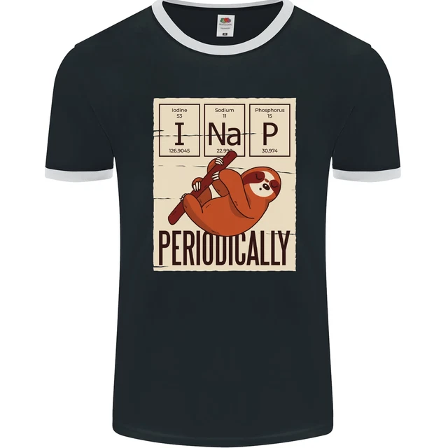 T-shirt da uomo I Nap divertente tavola periodica pigrizia geek sonno fotol