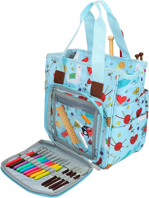 Knitting Yarn Organizer Bag Storage Bag Case Crochet Hooks Thread Sewing Kit Bag