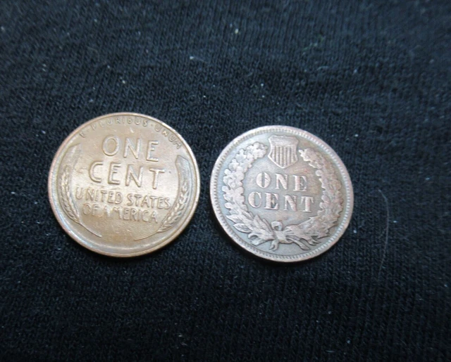 Roll Of 50 Indian Head And Wheat Cent Pennies From Estate  Coin Collection 2