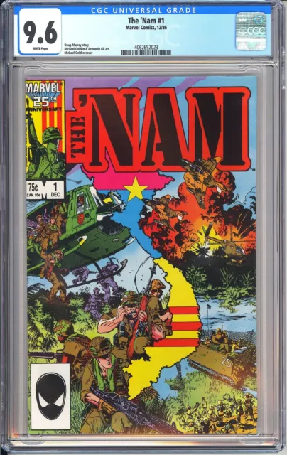 Nam 1 CGC 9.6 1986 4062652023 Vietnam War 1st Issue Michael Golden Cover Key