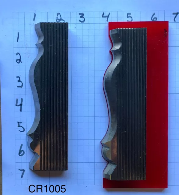 5/16 Corrugated High Speed Steel Molding Knives - Crown Molding Profile -