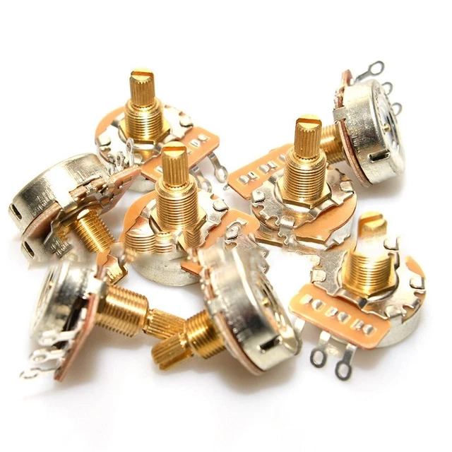 d'arbre de cuivre Arbre court Potentiomètres Guitare En Laiton 3/8 "Fileté 10