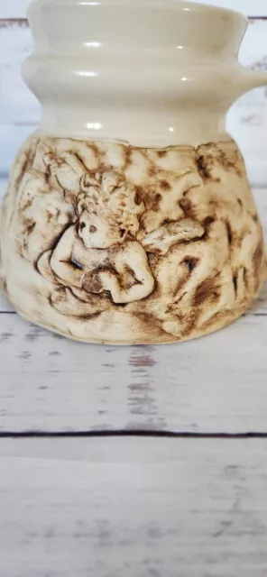 Cherub Angel Baby Wing Handle Coffee Mug 3D Raised Relief 2