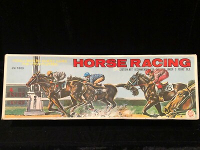 HORSE DOG RACING GAME BATTERY OPERATED WM CID VINTAGE RARE GIOCO CORSE CAVALLI 