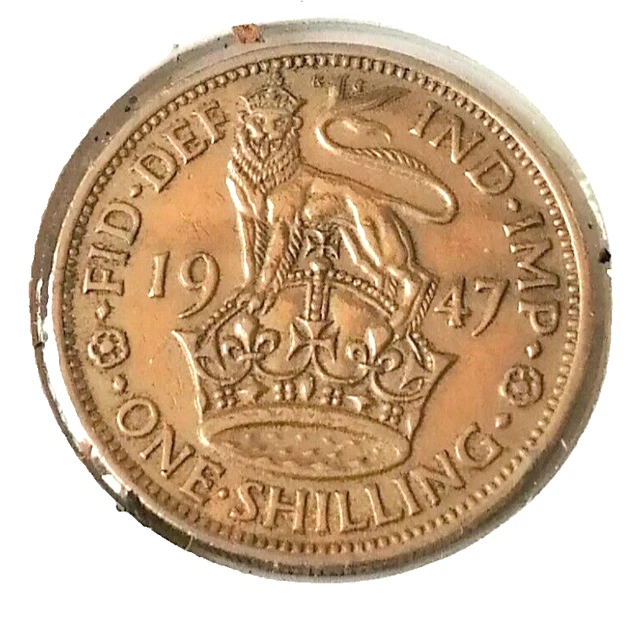 Georgivs Vi One Shilling 1/-  Coin ( Dated 1947 ) Mint Condition Ref Mh732