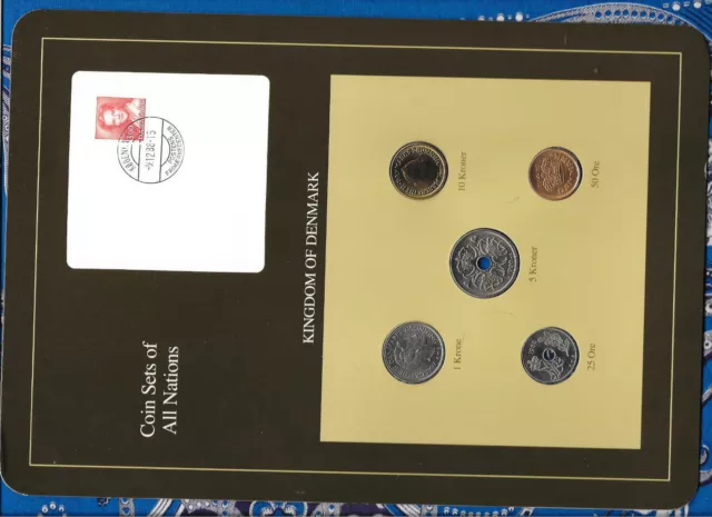 Coin Sets of All Nations Denmark 1988 - 1990 UNC 10 Kroner 1989 5 Kroner 1990