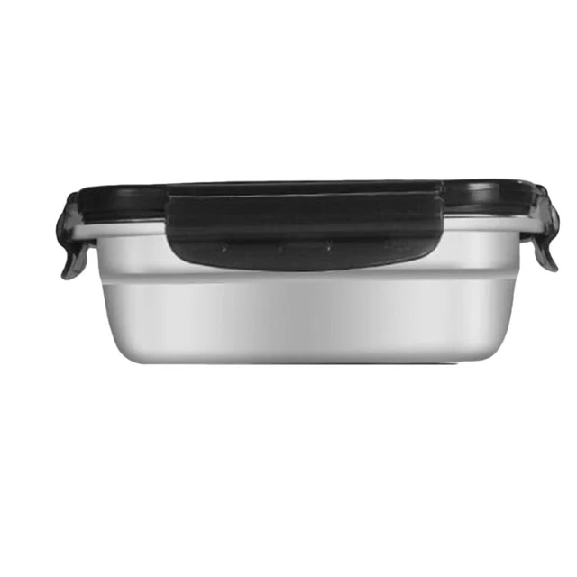 VELER Set 3 Contenitori Per Alimenti In Acciaio Inox Con Coperchi Ermetici - A Prova Di Perdite, Ideali Per Conservare Cibo E Preparare Pasti