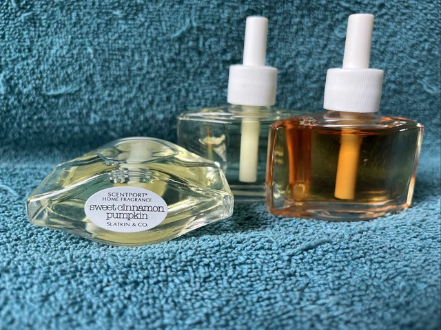 Slatkin & Co Scentport Home Fragrance 2~SWEET CINNAMON PUMPKIN & 1~CREAMY NUTMEG