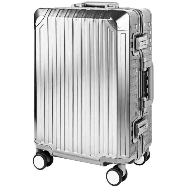 All Aluminum Luggage Suitcase Carry on 20" TSA Lock