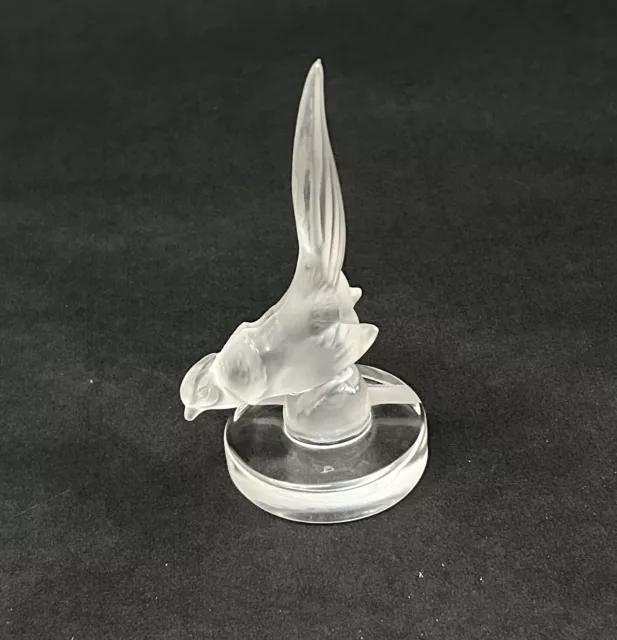 Lalique Glass Pheasant Card Envelope Holder Vintage