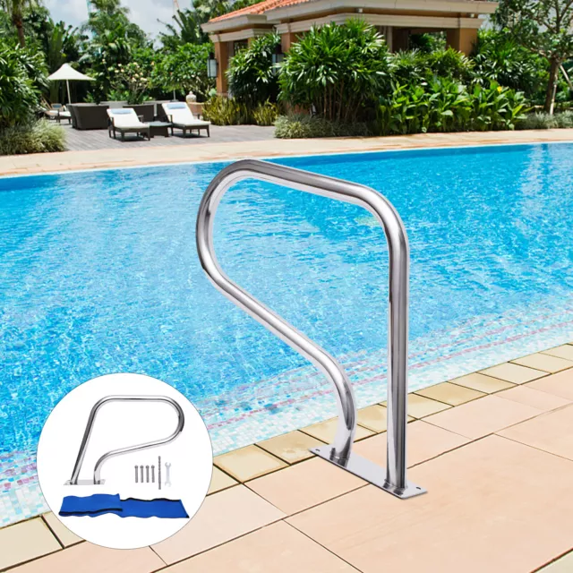 Schwimmbad Handlauf Edelstahl Handrail Pool Haltegriff Treppengeländer bis 120KG