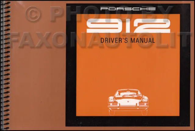1969 Porsche 912 Owners Manual NOS Original OEM Owner Guide Book