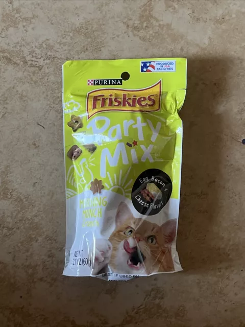 Purina Friskies Cat Treats Party Mix Crunch Morning Munch- 10x 2.1 oz Pouches