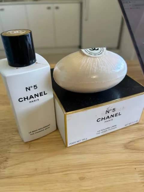 Chanel no 5 Bath foam 200ml, loose powder 145g and soap was in box set