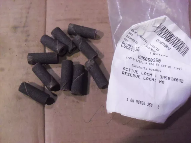 TEN 1/2" x 1-1/2" x 1/4" 60 Grit Sanding Cartridge Rolls