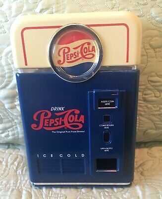 Vintage Pepsi Coin Bank shaped like a Vending Machine (1996) Separates Coins!