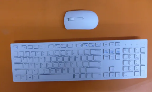 Dell Wireless White Keyboard & Mouse WK636P 8KVDV