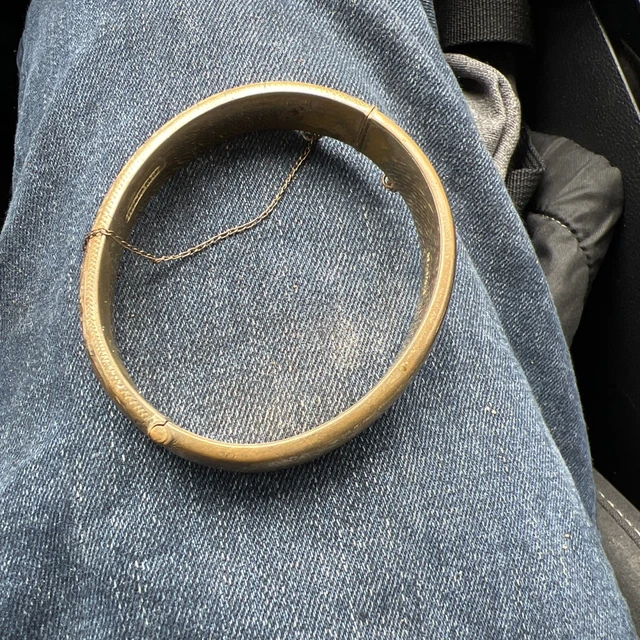 9CT ROLLED GOLD bangle used scrap metal core £28.59 - PicClick UK