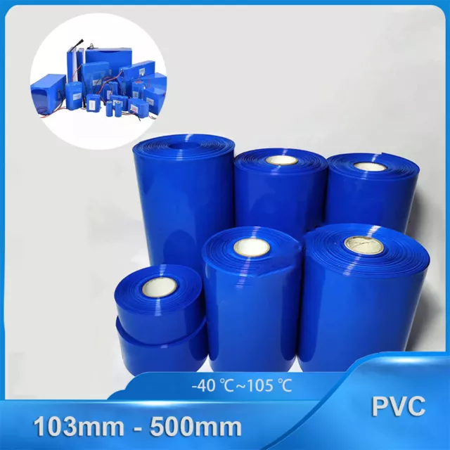 PVC Heat Shrink Tube Tubing Wrap 103mm-500mm Blue RC Battery Pack LiPO NiMH NiCd