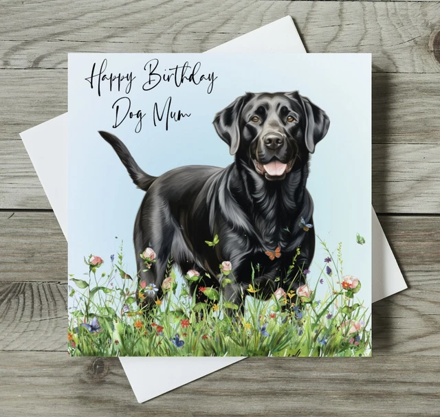 Biglietto Di Auguri Di Compleanno Con Border Terrier - 145x145 Mm - Carta Premium 350g/m² Con Busta
