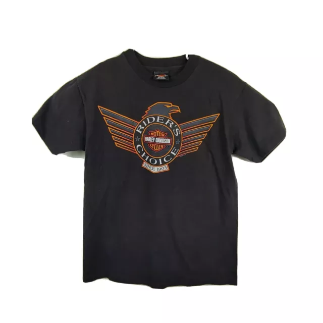 Harley-Davidson Vintage Graphic Printed T-Shirt Men Med Swannanoa NC Gene Lummus