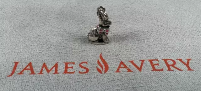 Retired - James Avery Sterling Silver 3D Enamel Easter Bunny Charm