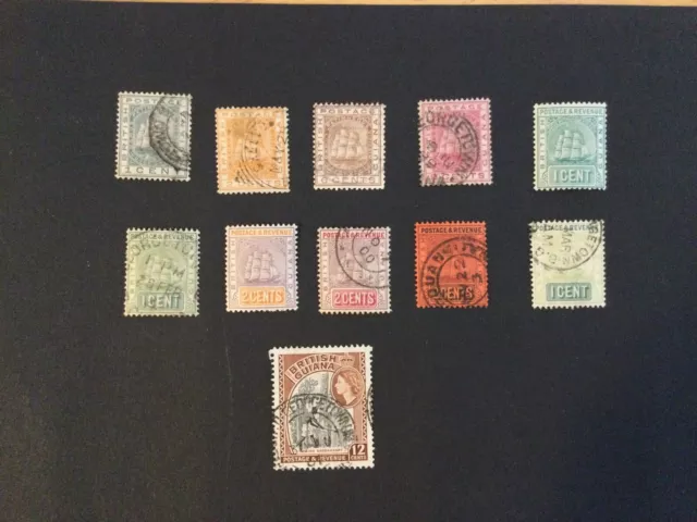 Verschiedene Briefmarken von Guyana, gestempelt